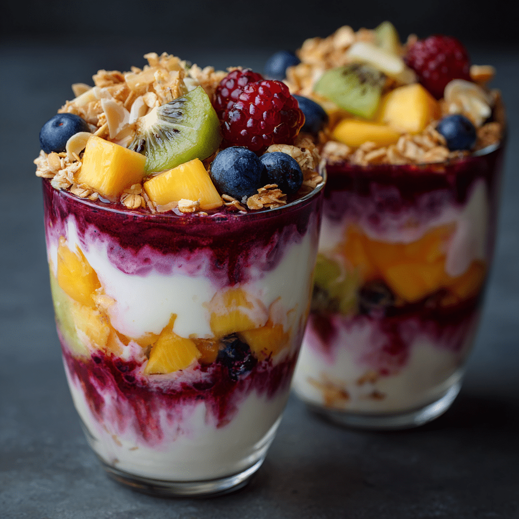 Tropical Berry Yogurt Parfaits Recipe - Recipe Image