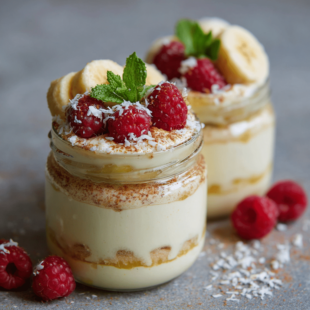 Banana Coconut Mousse Jars Recipe - Recipe Image