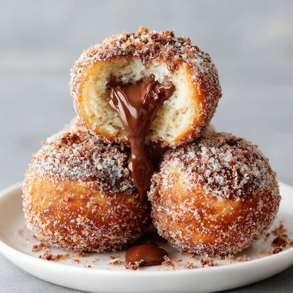 Nutella Stuffed Donut Holes Recipe - Recipe Image