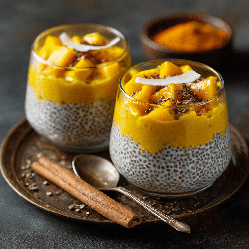 Mango Coconut Chia Pudding Recipe - Recipe Image