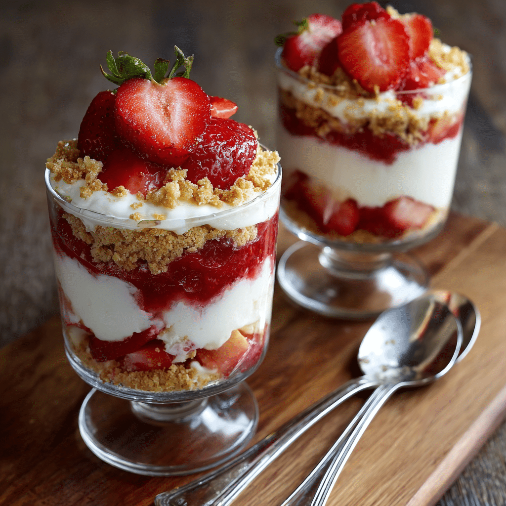Strawberry Cheesecake Parfaits Recipe - Recipe Image