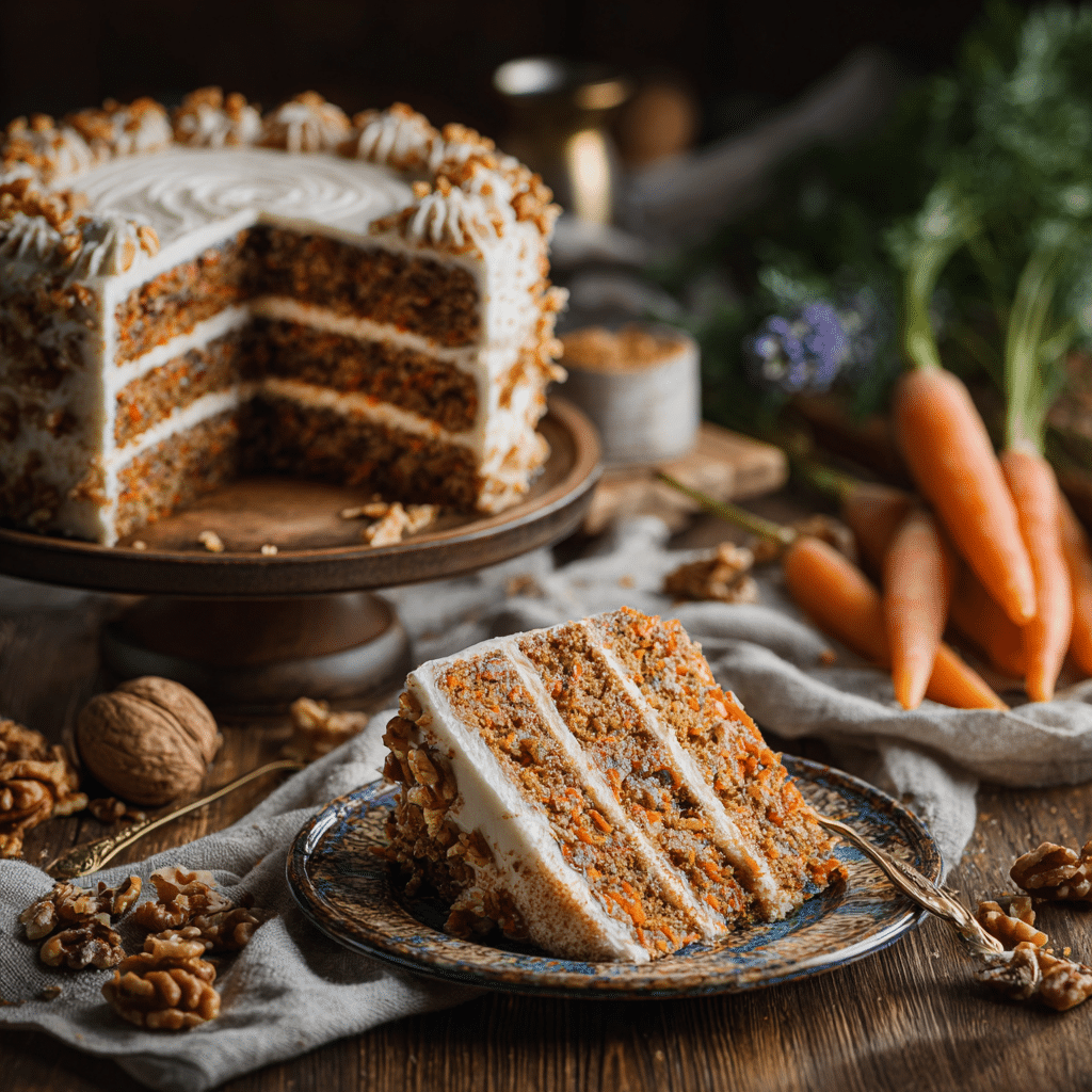 Carrot Walnut Spice Cake Recipe - Recipe Image