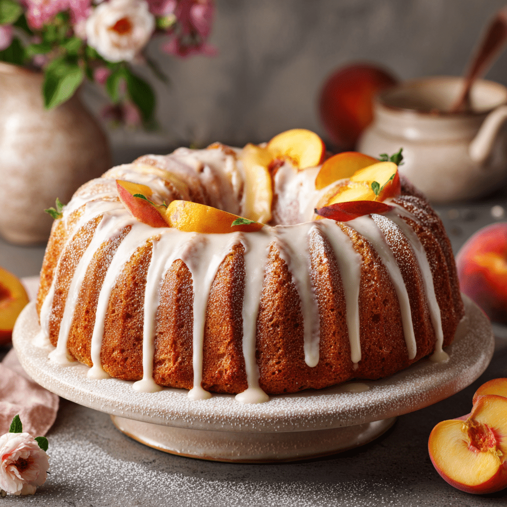 Peach Yogurt Bundt Cake Recipe - Recipe Image