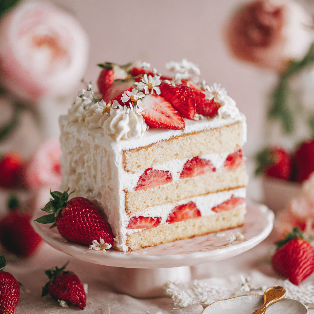 Strawberry Shortcake Layer Cake Recipe - Recipe Image