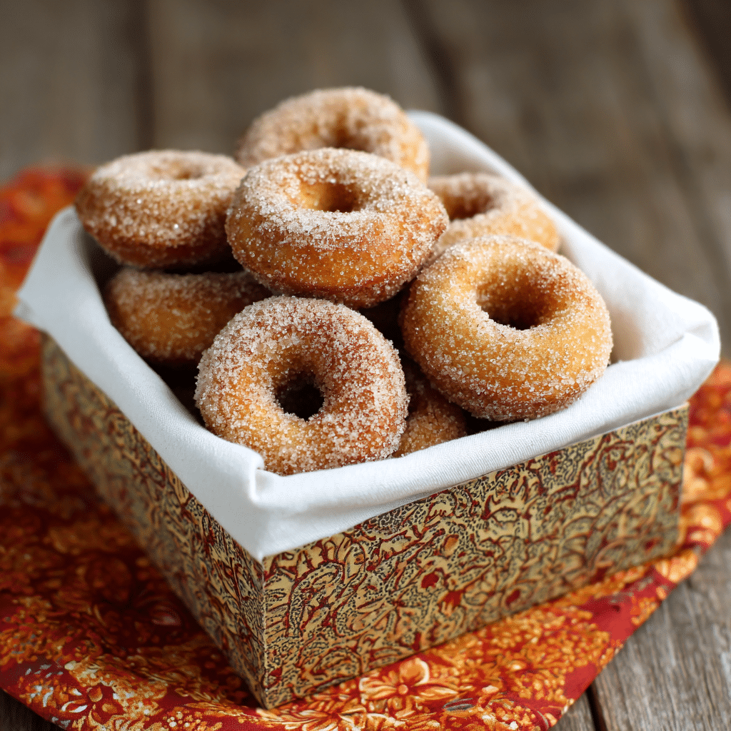 Mini Cinnamon Sugar Donuts Recipe - Recipe Image