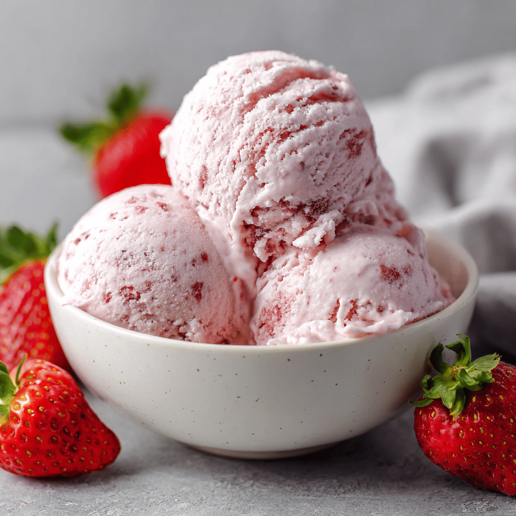 No-Churn Strawberry Ice Cream - Recipe Image
