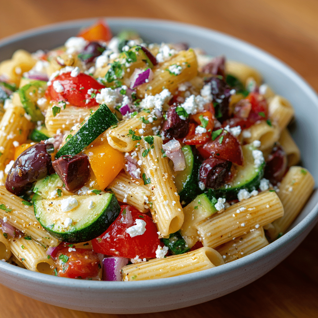Greek Pasta Salad Recipe - Recipe Image