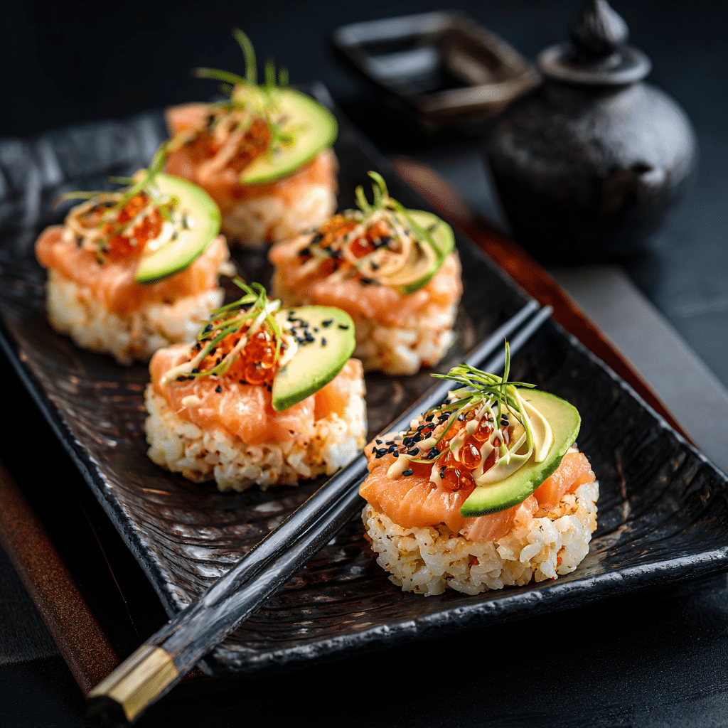 Crispy Rice Salmon Bites Recipe - Recipe Image
