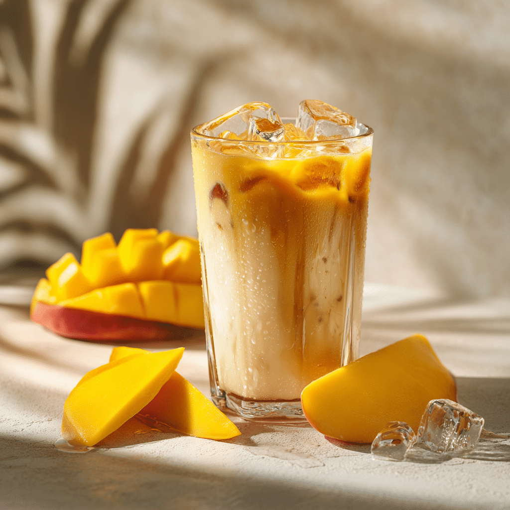Mango Iced Latte Recipe - Recipe Image