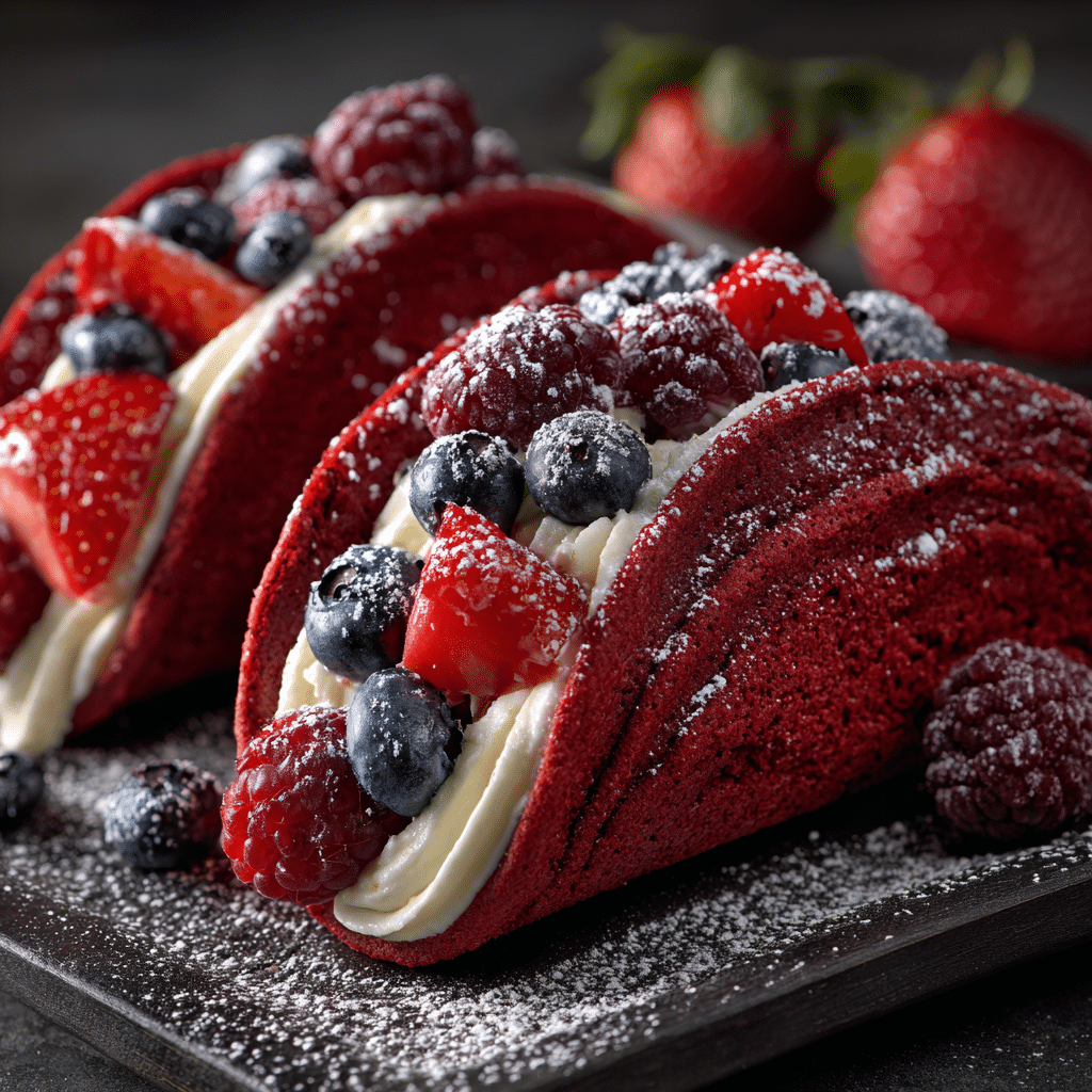 Red Velvet Pancake Tacos Recipe