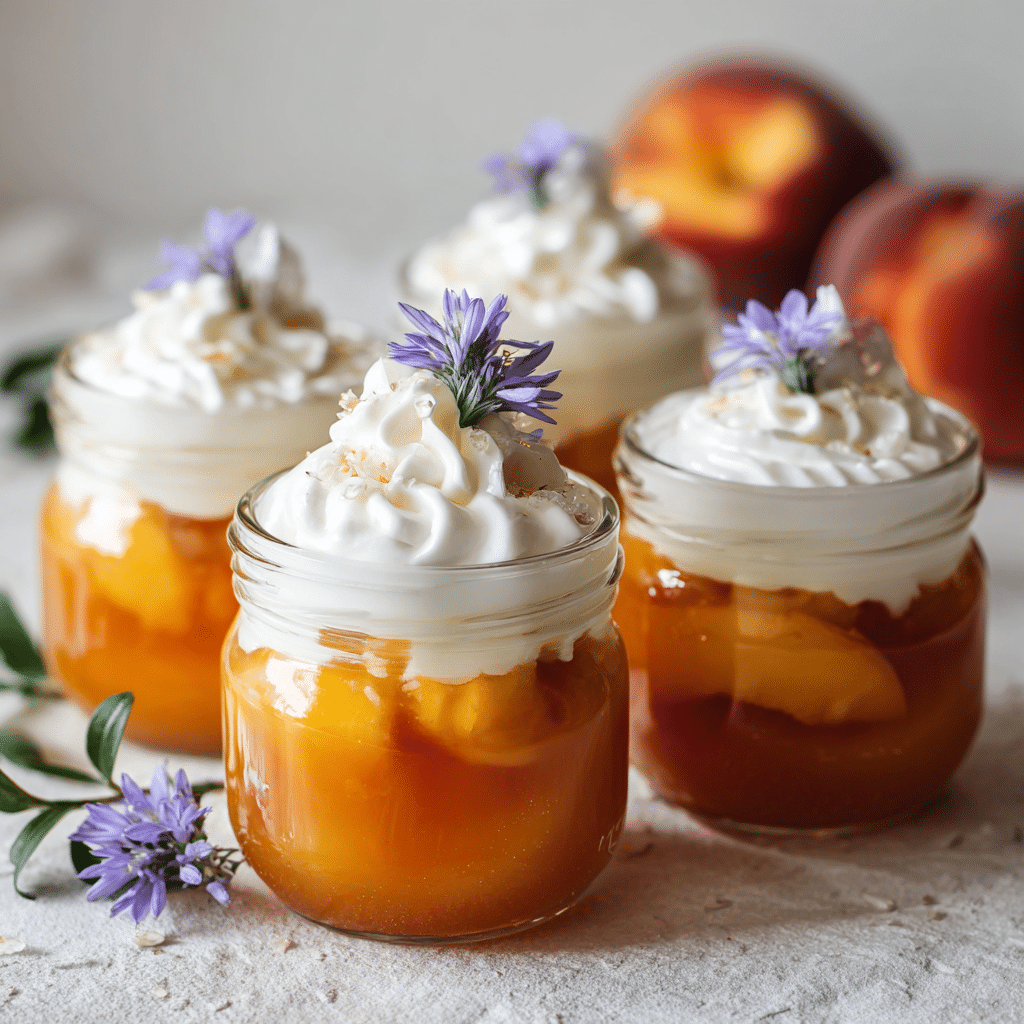 Peach Vanilla Cream Jars Recipe - Recipe Image