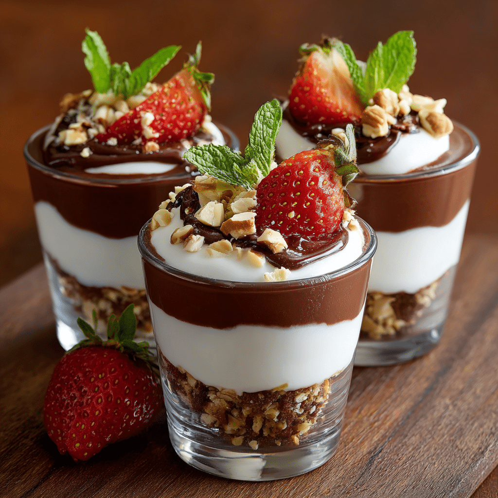 Chocolate Hazelnut Parfait Cups Recipe - Recipe Image