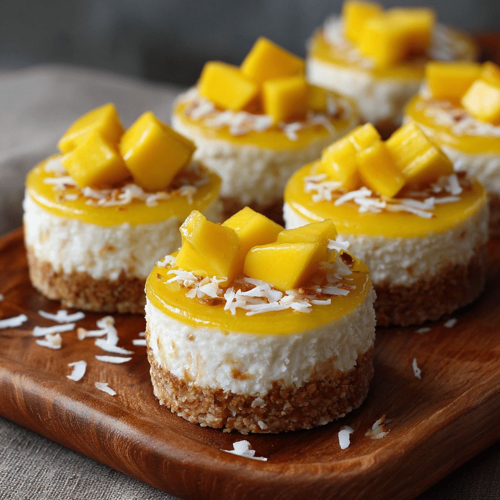 Mango Coconut Cheesecake Cups Recipe - Recipe Image