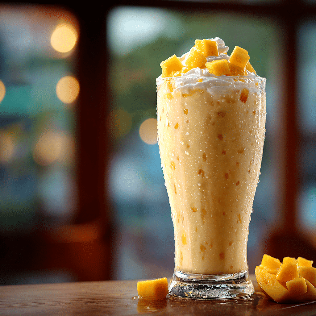 Mango Vanilla Milkshake Recipe - Recipe Image