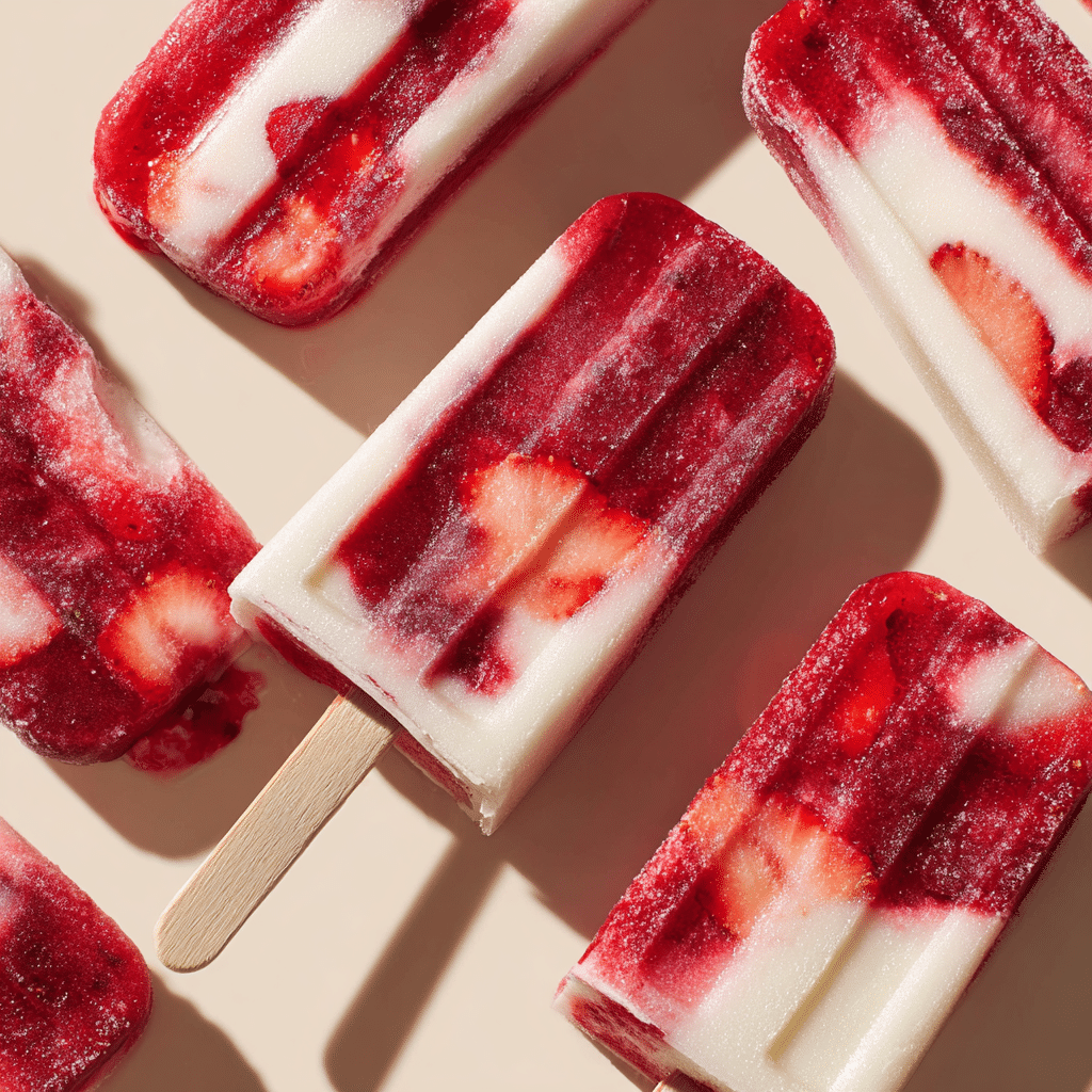 Strawberry Coconut Yogurt Pops Recipe - Recipe Image