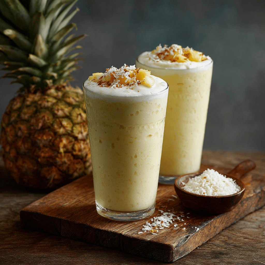 Pineapple Coconut Milkshake Recipe - Recipe Image