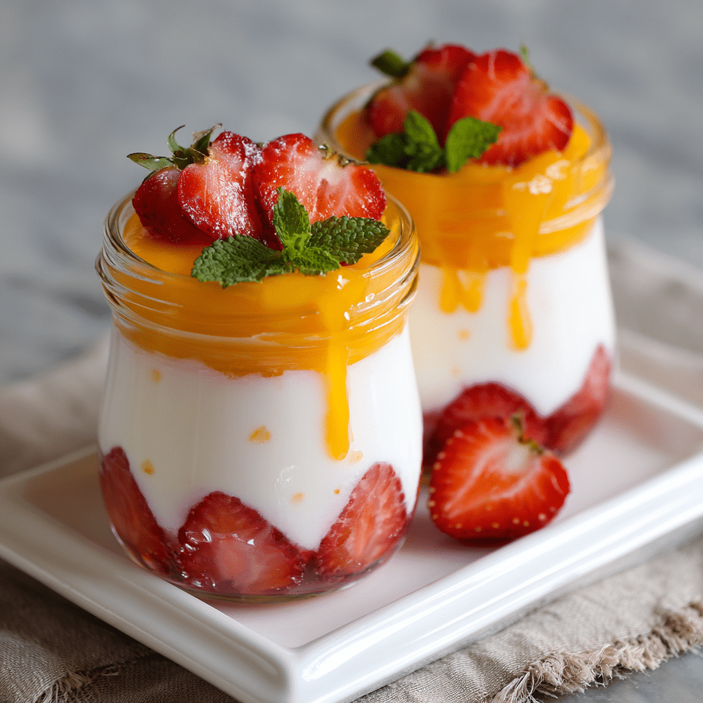Strawberry Mango Yogurt Jars Recipe - Recipe Image