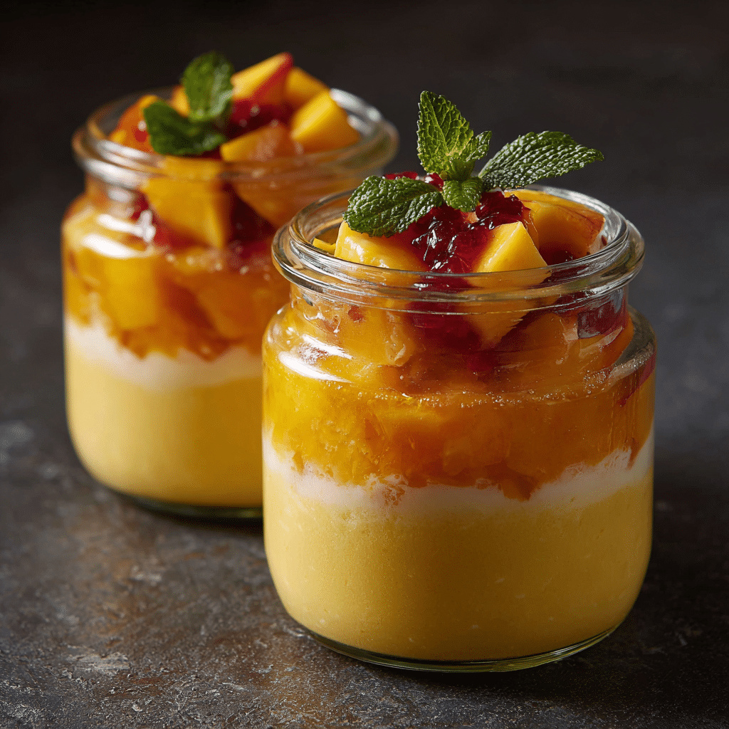 Mango Peach Dessert Jars Recipe - Recipe Image