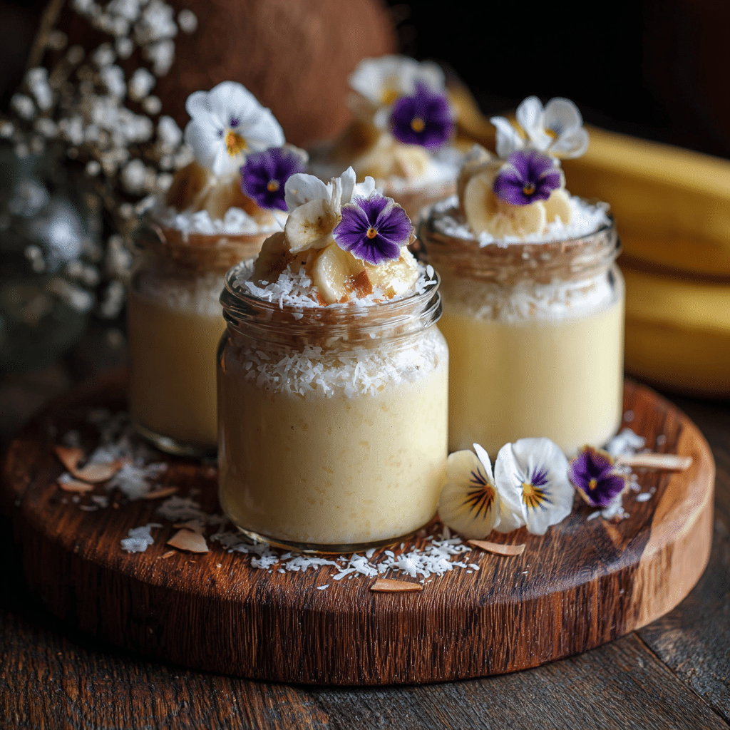 Banana Coconut Mousse Jars Recipe - Recipe Image