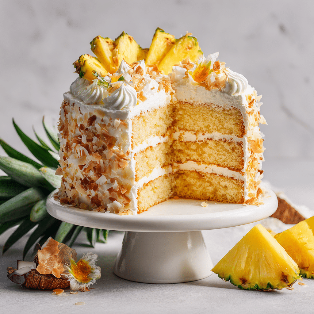 Coconut Pineapple Cake Recipe - Recipe Image
