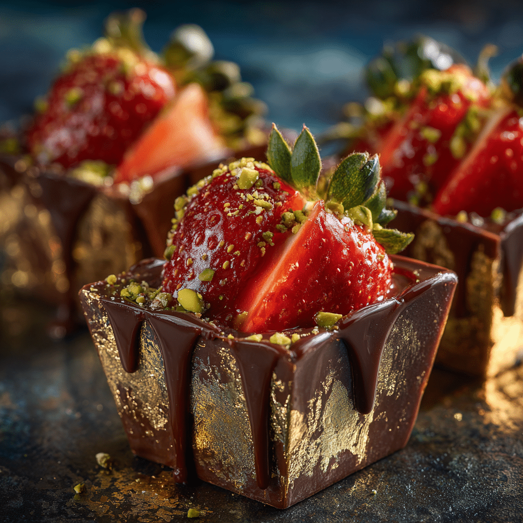 Dubai Chocolate Strawberry Cups Recipe - Recipe Image